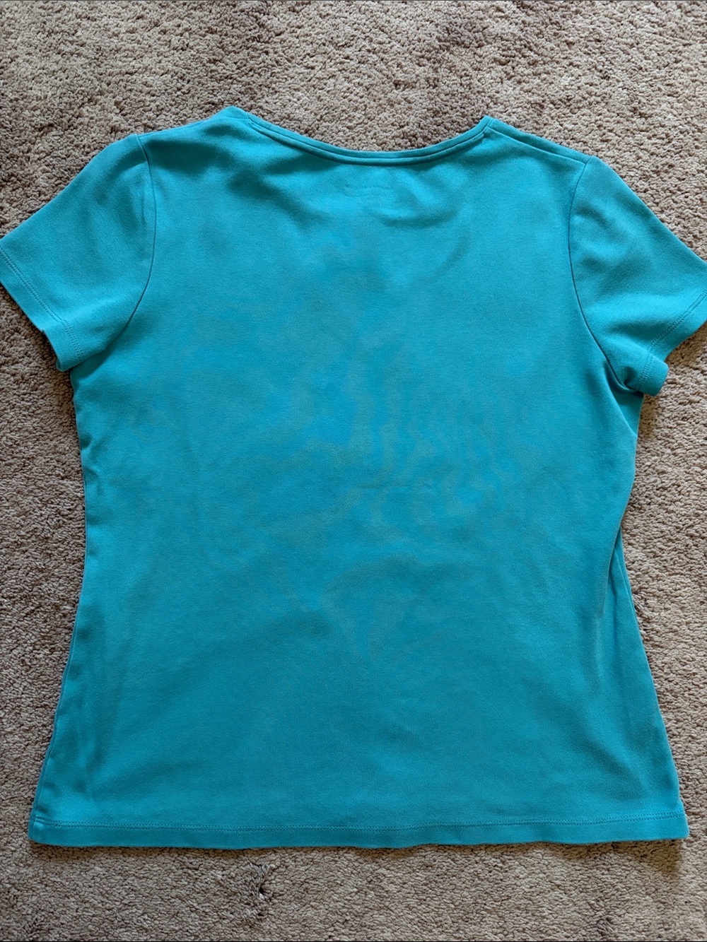 Charter Club Pima Cotton Short Sleeve Tees in Hot Pink & Teal (2-Pack) Size M - Picture 9 of 10